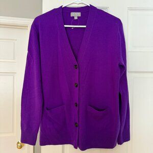 JCrew Cashmere Purple Cardigan - NWOT!